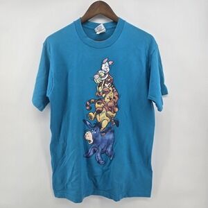 Vintage Single Stitch Winnie The Pooh Piglet Tiger Eyore Tshirt Medium Large